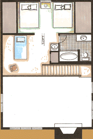 layout for a loft in a Boyd Lodge cabin