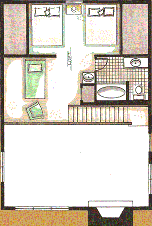 layout of a boyd lodge cabin